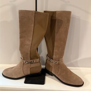 Michael Kors Carson Leather Flat Boot size 8